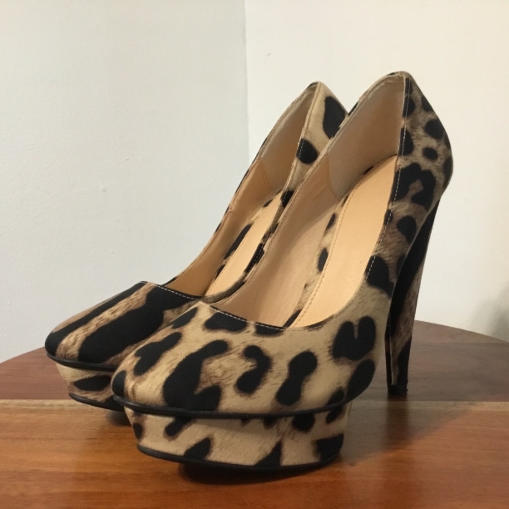 Colin Stuart Leopard Print Heels Size 7.5 297 - image 7